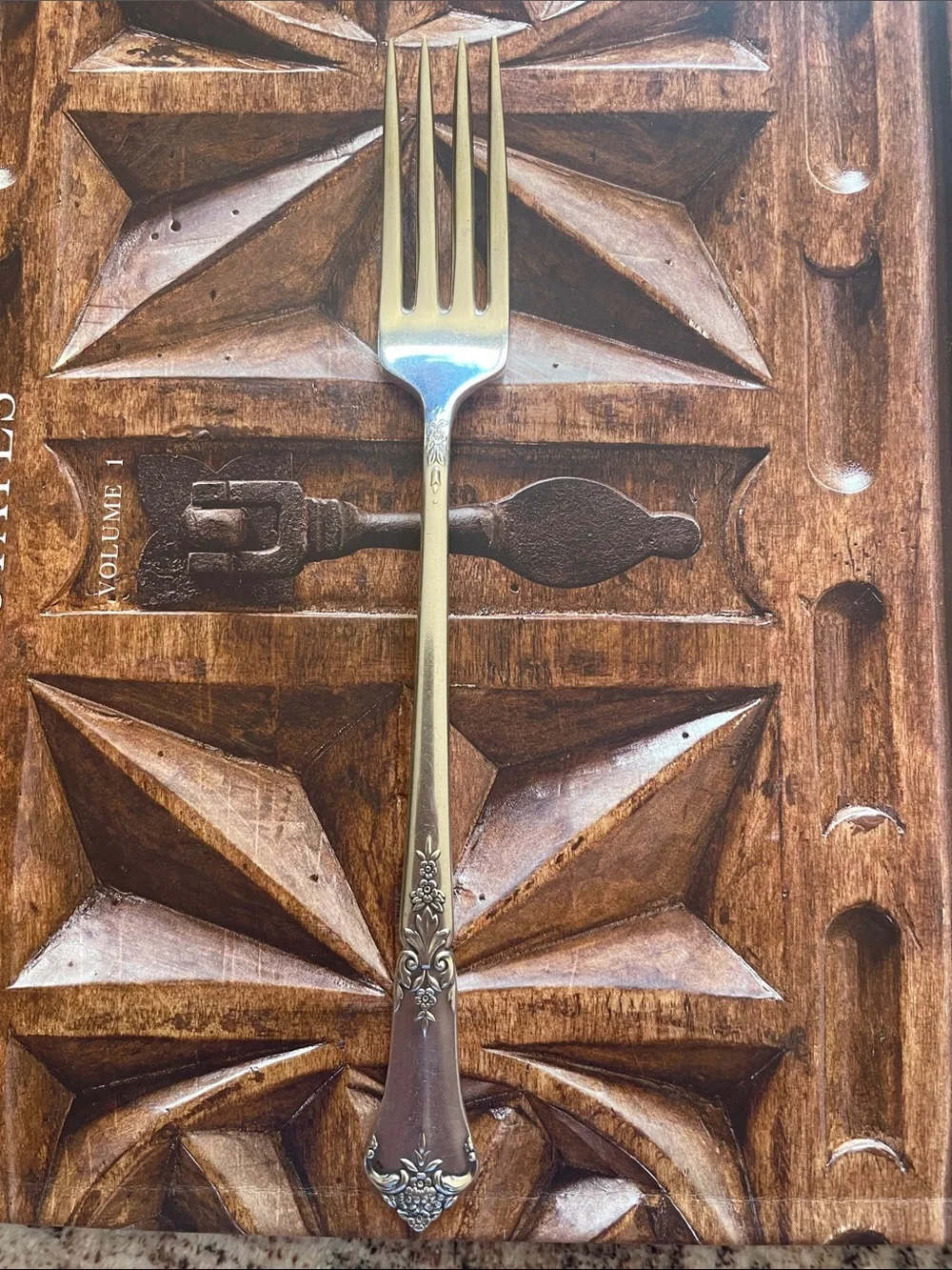 Classic Sterling Silver Ornate Dinner Fork - Silver